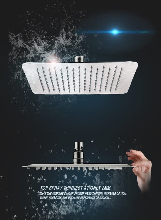 إينارت دش علوي مربع الشكل مثبت على الحائط من نوع InArt SS-304 مع ذراع، مطلي بالكروم (4 بوصة × 4 بوصة) - Image 4